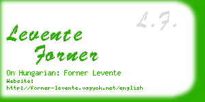 levente forner business card